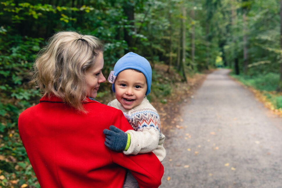 Maminka a synek, podzimní procházka, rodinný fotograf Praha